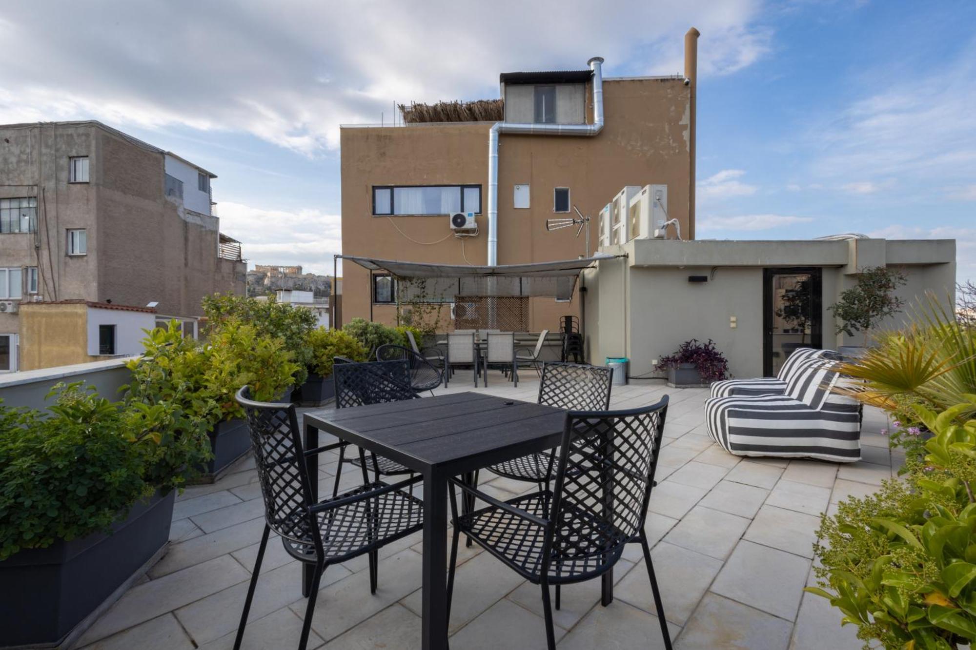 85 Sqm In The Heart Of Athens Shared Rooftop Deck Ngoại thất bức ảnh