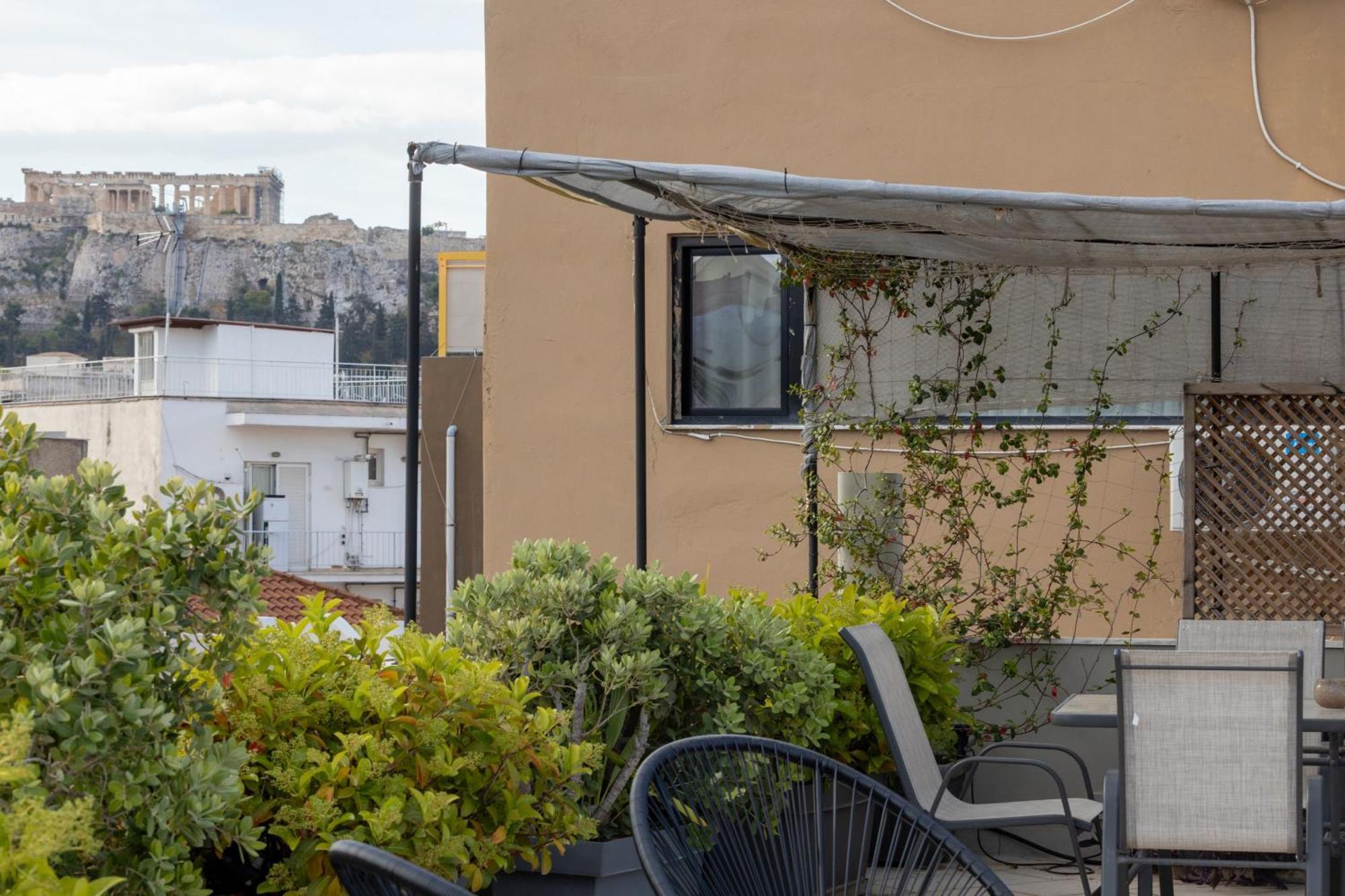 85 Sqm In The Heart Of Athens Shared Rooftop Deck Ngoại thất bức ảnh